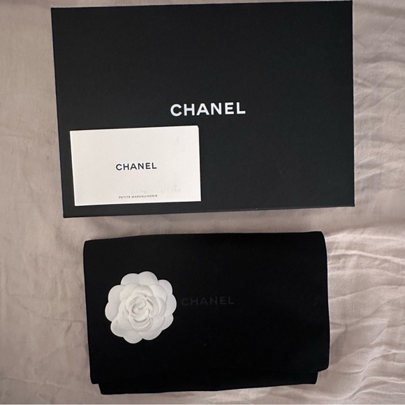 Chanel Matte Black Caviar Classic Chevron Wallet on Chain Flap Bag - Picture 10 of 10